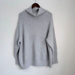 AMERICAN EAGLE Womens Large Gray Oversized Turtleneck Slouch Sweater SS1